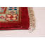 Tapis rouge foncé en laine noué à la main de conception unique 8 pi 2 po x 11 pi 6 po New Age