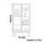 Nordic style large storage bookcase