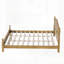 Cadre de lit en bois de style vintage américain classique avec tête de lit incurvée, conception à plateforme pour un soutien robuste, aucun sommier requis, pour les chambres traditionnelles-133401856-133401859