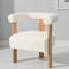 Fauteuil demi-tonneau Mid-Century moderne en velours blanc crème - Des sièges élégants et confortables pour n'importe quelle pièce