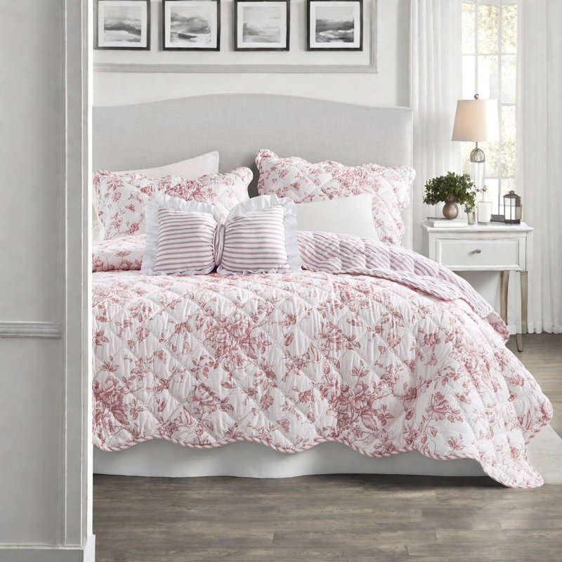 Ensembles de literie pour lit double réversible, maison de campagne florale en microfibre douce