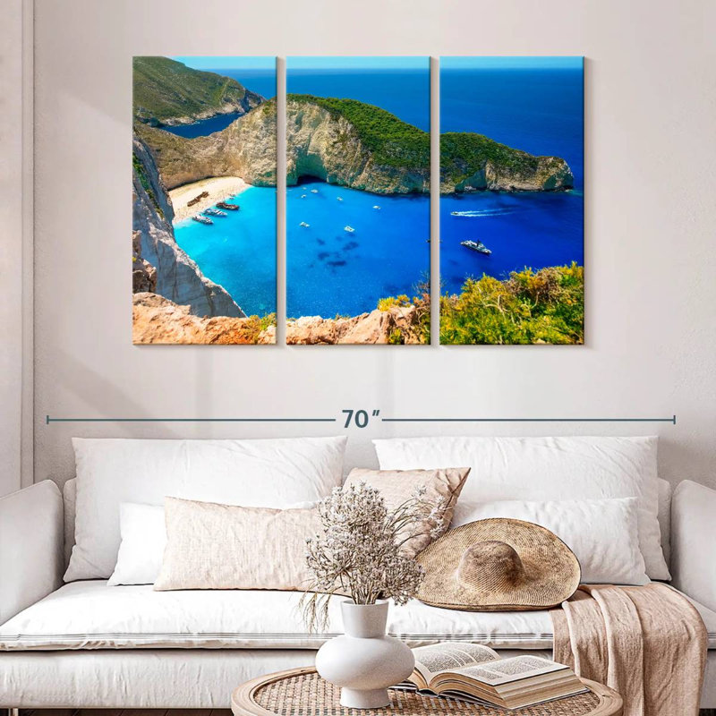 Gillard Navagio Beach Paradise, H 32 po x l 50 po