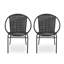 Chaise d'extérieur en osier JAVA (ensemble de 2)-1102189470