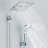 Rain Adjustable Shower Head 2.5 GPM GPM with Self-Cleaning