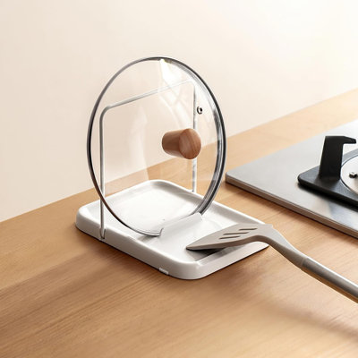 Pot Lid Holder, Lid and Spoon Rest Holder for Kitchen Counter