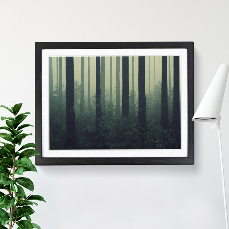 Forest Mist Vol.5 - Single Picture Frame Painting, Black, 25cm H x 34cm W x 2cm D