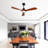 Hot Sales 52 Inch Modern Black Ceiling Fan With Light 3 Solid Wood Blades Remote Control Reversible DC Motor With Dimmable LED