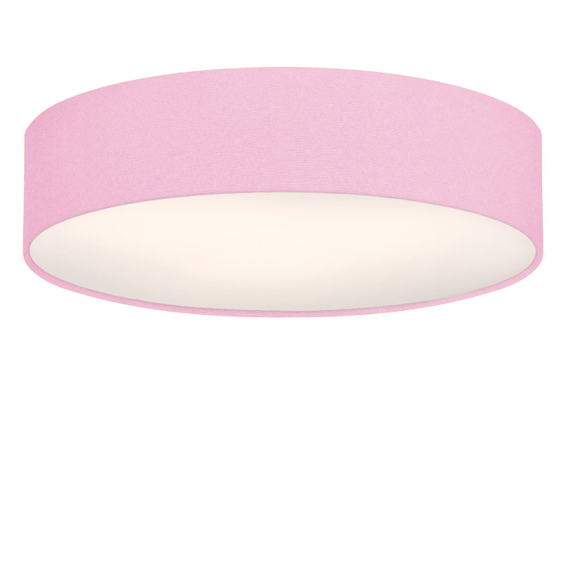Parvin Cotton / Cotton Blend Flush Mount, Light Pink