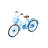 Calem Metal Bike Decorative Blue Sculpture with Wood Accents