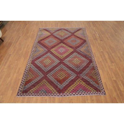 Vegetable Dye Kilim Turkish Area Rug 6x9