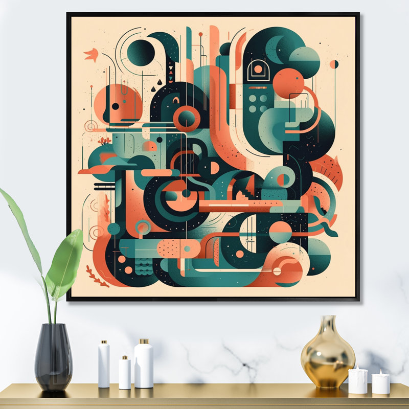 «Colors of Progress II», reproduction sur toile, H 24 po x l 24 po x P 1 po, Cadre flottant noir