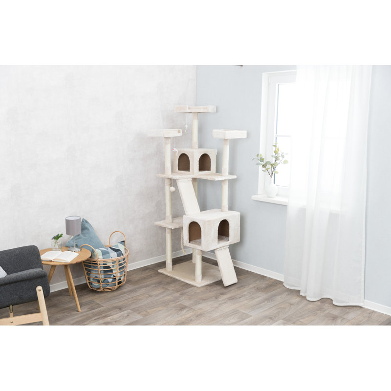 70"  Cat Tree, Cream
