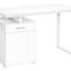 Bureau d'ordinateur moderne en stratifié avec tiroirs de rangement et installation réglable pour le bureau à domicile, longueur de 48 pouces-121068405
