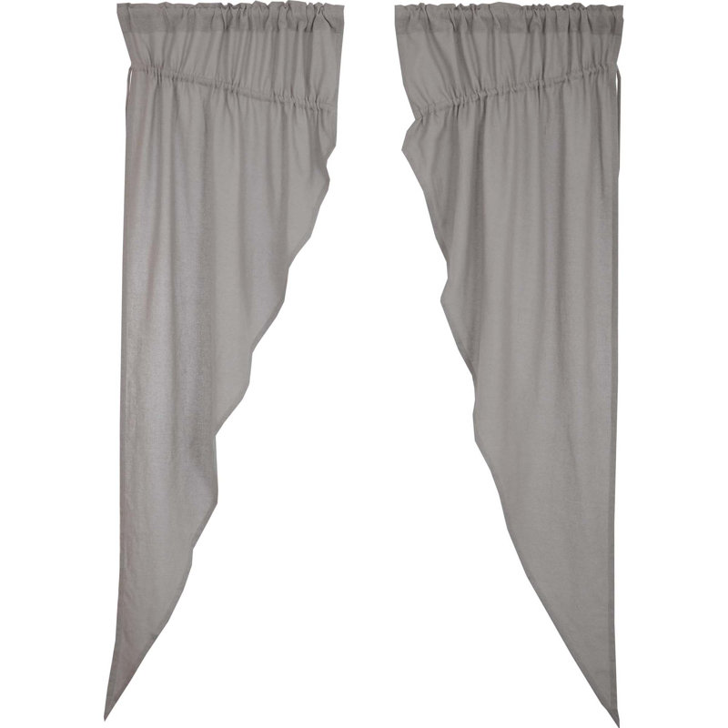 Braynon 100% Cotton Semi Sheer Curtain Pair, 36" W x 84" L