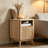 Fluted Nightstand With Charging Station-270419074