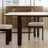 Columbia Beige + Black Rectangular Sintered Stone + Solid Wood Dining Table-124519960