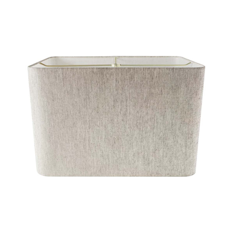 Petit abat-jour rectangulaire rectangulaire à coins arrondis avec abat-jour texturé (6,5 x 12)