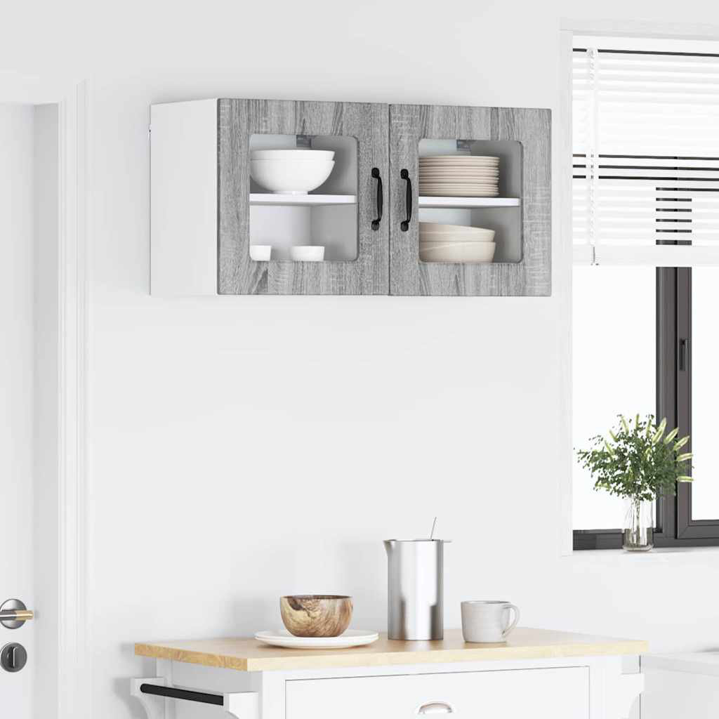 Vidaxl Kitchen Wall Cabinet 2 Pcs Concrete Grey 40 X 31 X 40 Cm