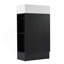 Meuble-lavabo 18,6 po avec lavabo, meuble-lavabo avec tablette à deux niveaux, orientation gauche ou droite, noir (WF308491 nouvelle couleur)-1831137217
