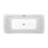 70" Streamline Freestanding Soaking Acrylic Bathtub With Drain and Bamboo Tray-62783349
