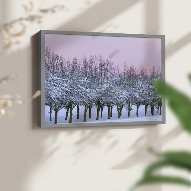La beauté de l'hiver - reproduction encadrée - réversible, H 22 po x l 28 po, Gris