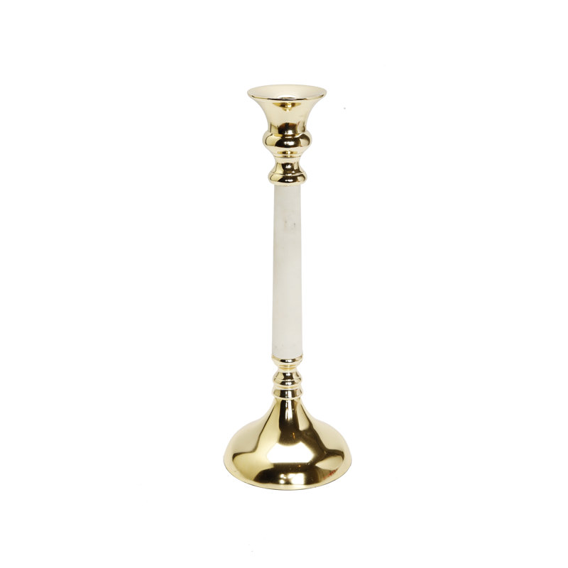 13'' H Stone Tabletop Candlestick