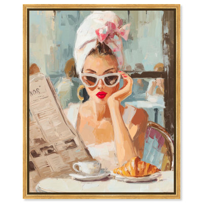 «Senorita Croissant», reproduction d'art sur toile par Art Remedy