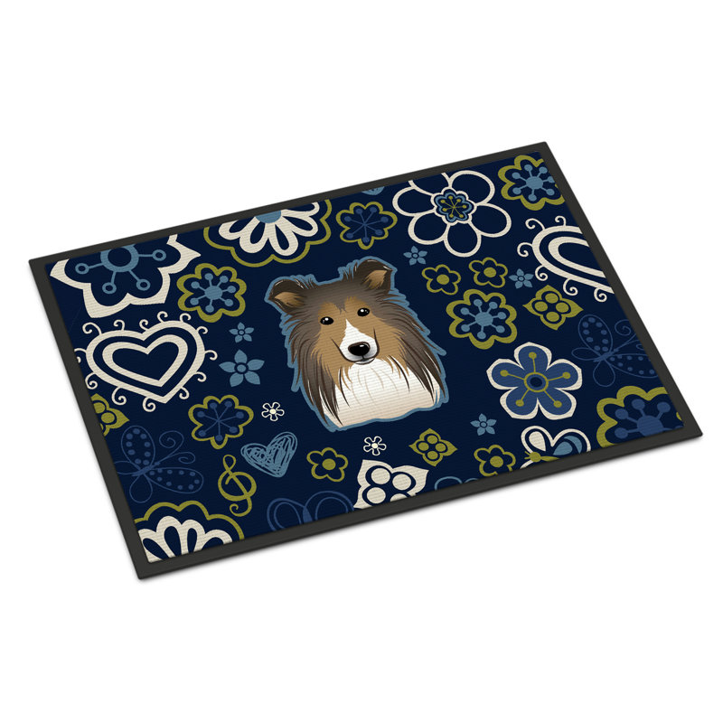Tapis d'extérieur antidérapant Toluca, L 18 po x L 27 po, Berger Shetland