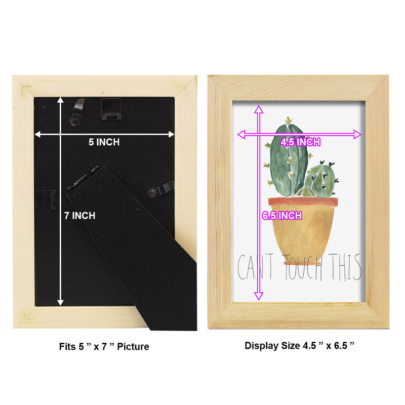 Delmi " Punny Plant I ", 8" H x 6" W x 1" D, Natural