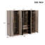 Rangement pour garde-robe en bois à 6 portes avec 6 tiroirs