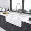 Évier de cuisine en céramique blanche en porcelaine blanche, tablier à double cuve 32 x 20 x 9 po | Idée de cadeau