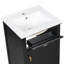 Meuble-lavabo de 20 po avec lavabo, pieds en bois massif, tablette réglable, tiroir inclinable, boutons en alliage de zinc, armoire autoportante moderne-491188300