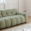 Canapé modulaire vert en coton et lin-1906170758