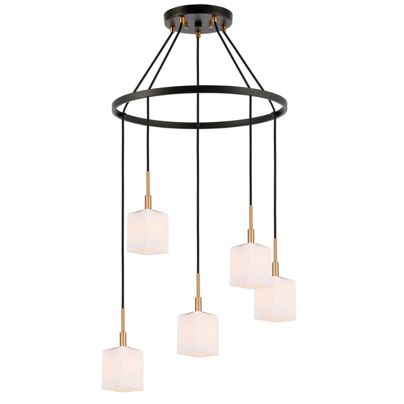 Thiede 5 - Light Cluster Pendant, Nickel, Halogen