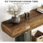 Console 63 pouces Farmhouse avec rangement à 2 niveaux, finition rustique brune et grise pour les entrées et les couloirs modernes-238141953