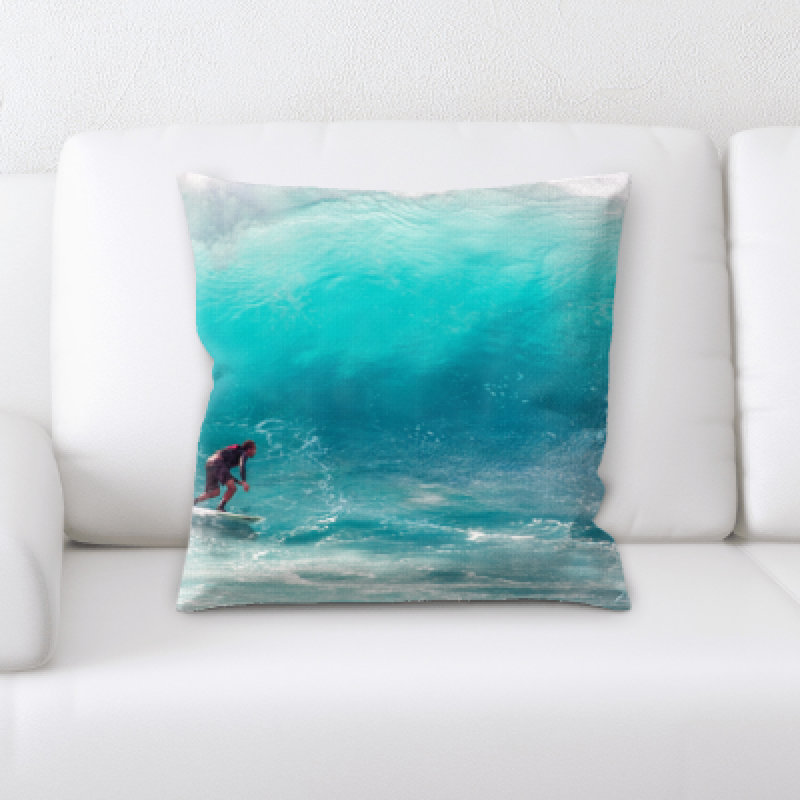 Houchens Faux Leather Throw Pillow