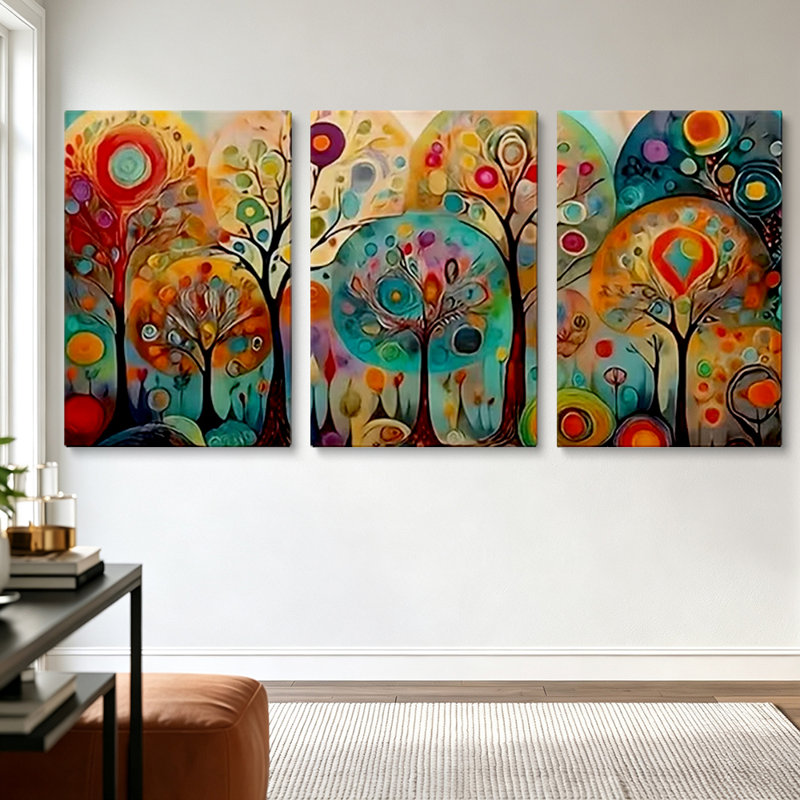 3 Piece Art Painting, H 16 po x l 36 po