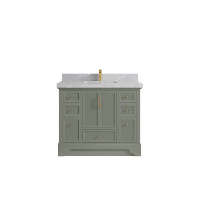 Colisa 42'' Single Bathroom Vanity with Quartz Top