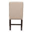 Chaise d'appoint rembourrée en lin Messerly