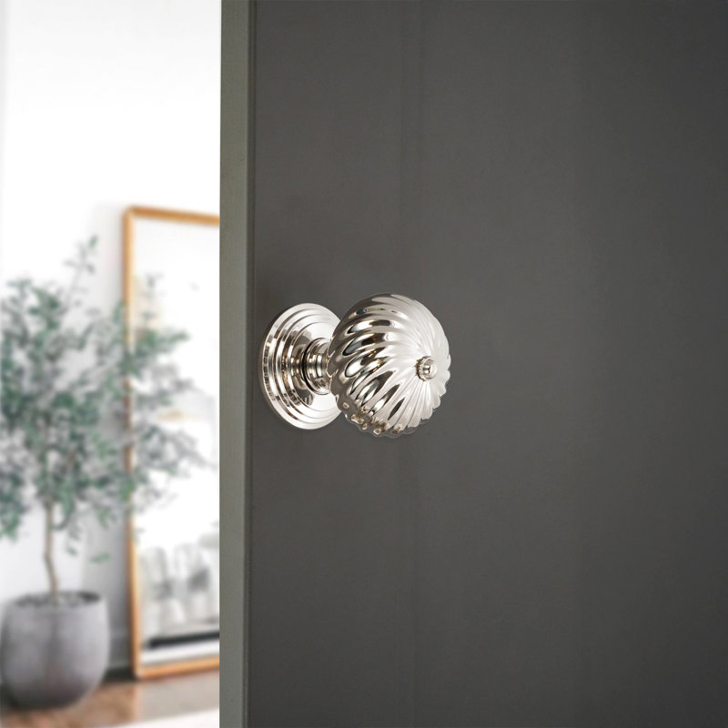 Burcot Mortice Door Knob, Polished Nickel