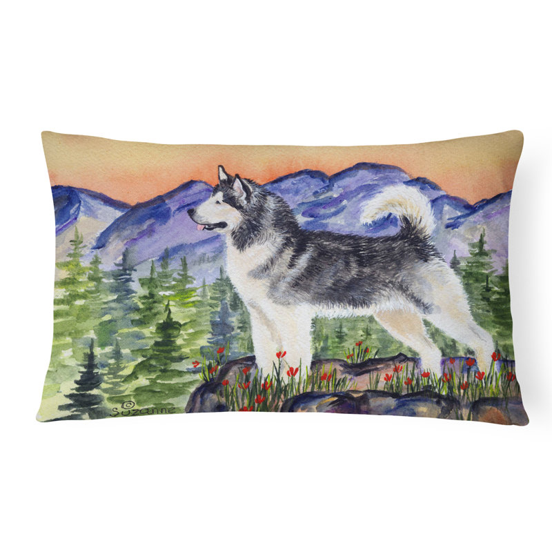 Alaskan Malamute Outdoor Reversible Throw Pillow