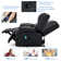 53.1'' Faux Leather Reclining Loveseat with Massage&Heat Function