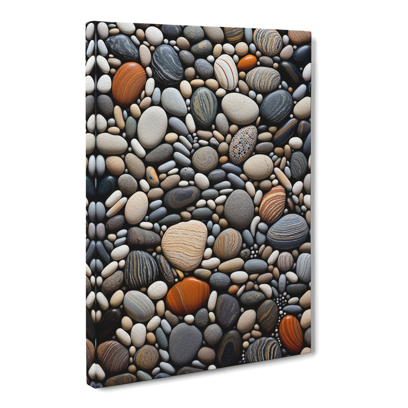 Pebbles Op Art No.2 - Wrapped Canvas, 50cm H x 35cm W x 3cm D