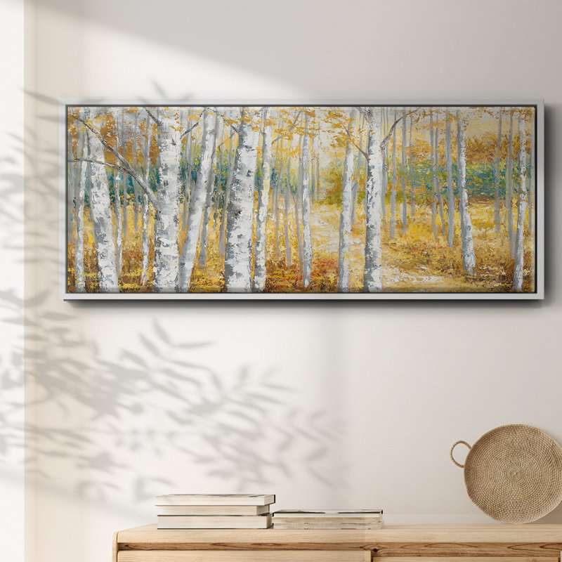 Birch Path II - toile encadrée
