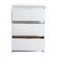 Armoire de rangement autoportante pour salle de bain 24 po avec 3 tiroirs à fermeture en douceur, finition blanc brillant | Idée de cadeau