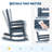 Poly Lumber Rocking Chair Outdoor Set of 2 with Side Table - HDPE High Back Porch Rocker Chairs for Adults - All Weather Resistant Furniture for Patio Front Porch-583953130