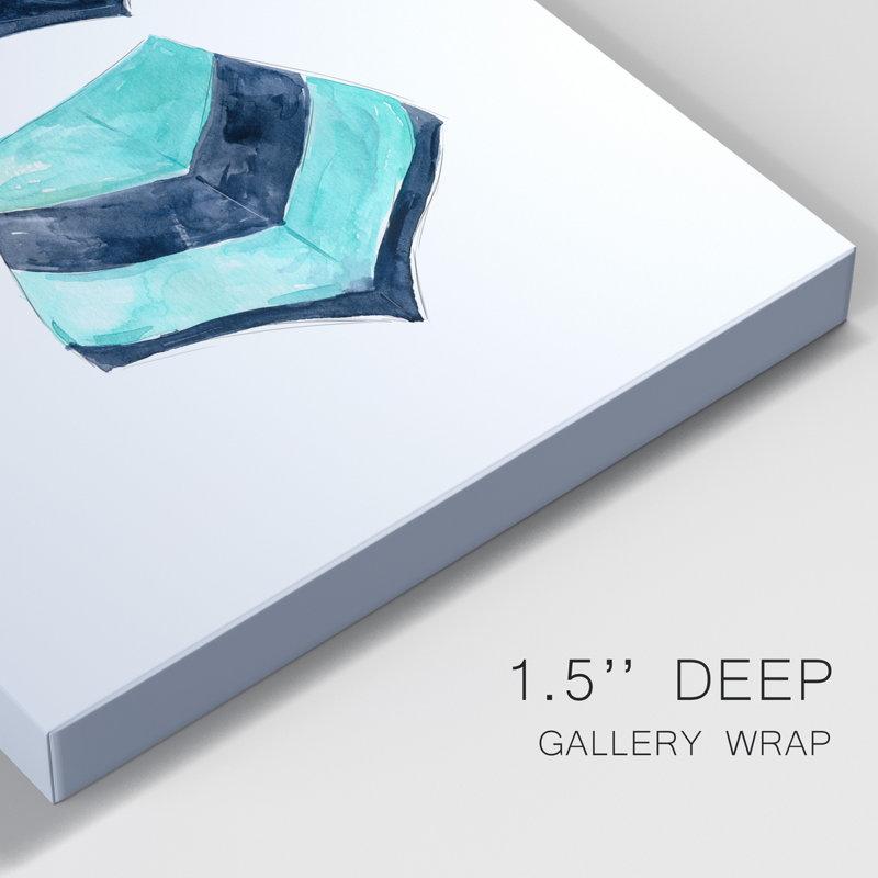 Rétro maillots de bain III - peinture sur toile tendue, H 12 po x l 8 po x P 1 po