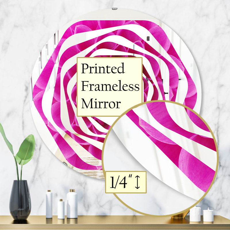 Miroir mural sans cadre Flower and Petals, H 31,5 po x l po, Flower Whirl Mirror