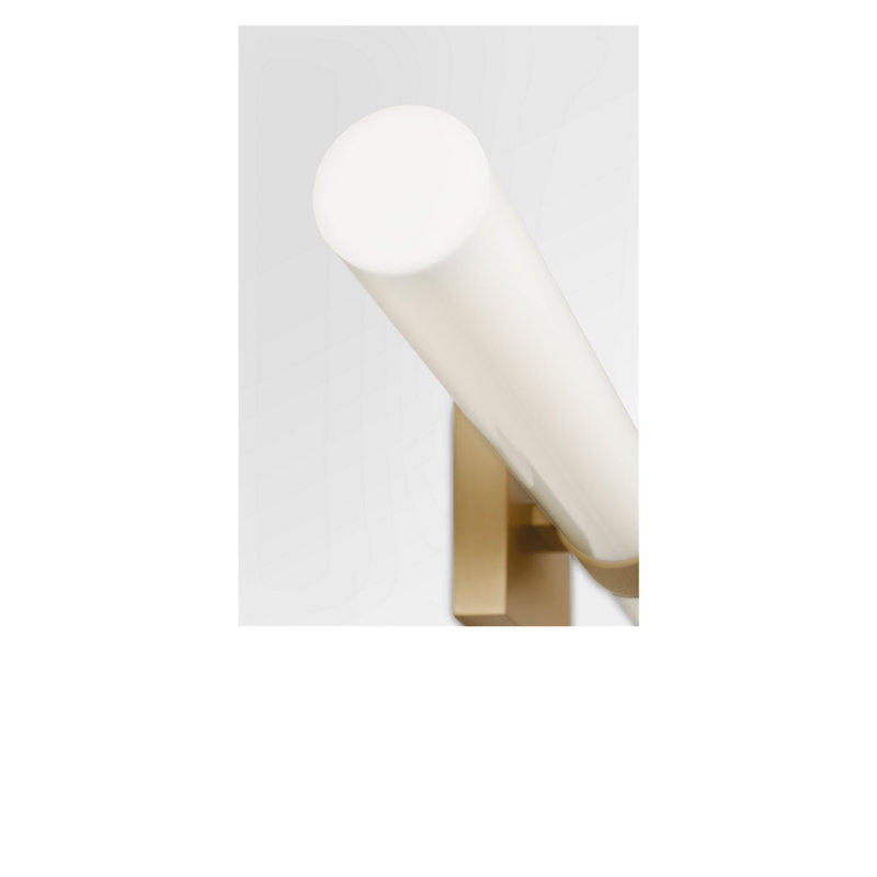 Coiffeuse Sarco, Laiton satiné, H 5 po x l 36 po x P 3,9 po