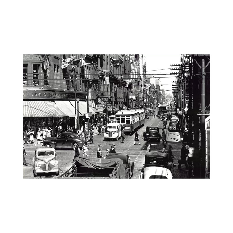 Yonge Street, Toronto, Vintage Photo by PI Collection - Wrapped Canvas Print, 20.32 cm H x 30.48 cm W